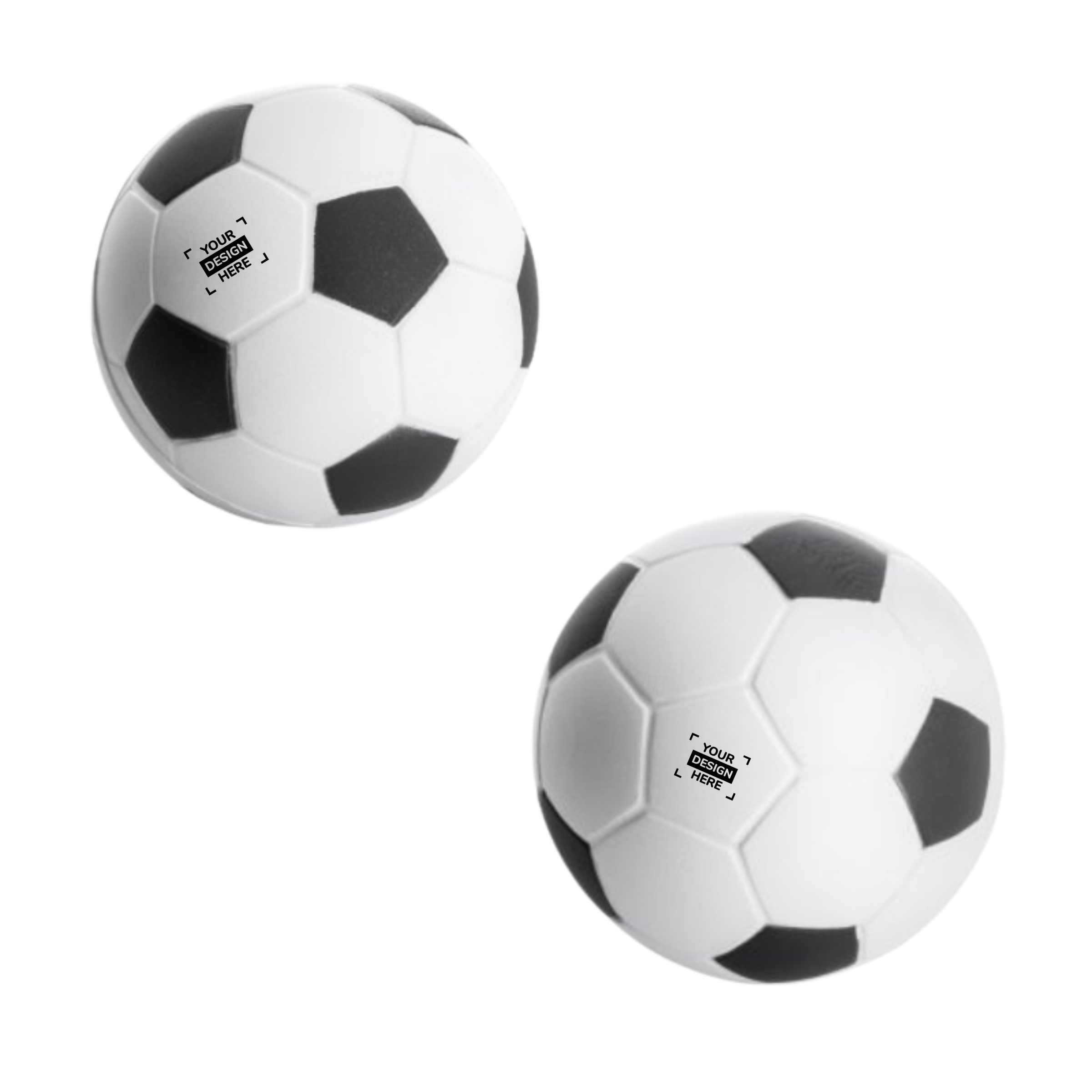 Palla antistress | Schiuma di PU | ø63 mm | A forma di pallone da calcio